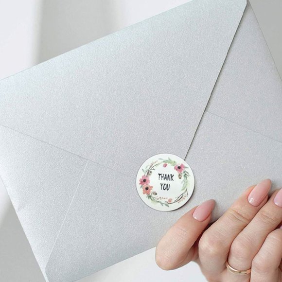 85 pcs - 1.5" Thank you Stickers 6 Embossed design - Picture 4 of 5